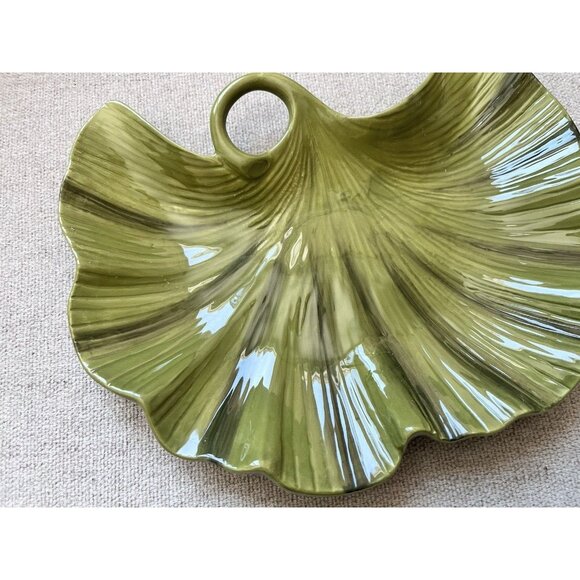 Tommy Bahama Green Leaf Serving Dish Tray Platter Catch All Plate Tropicical - Picture 2 of 6
